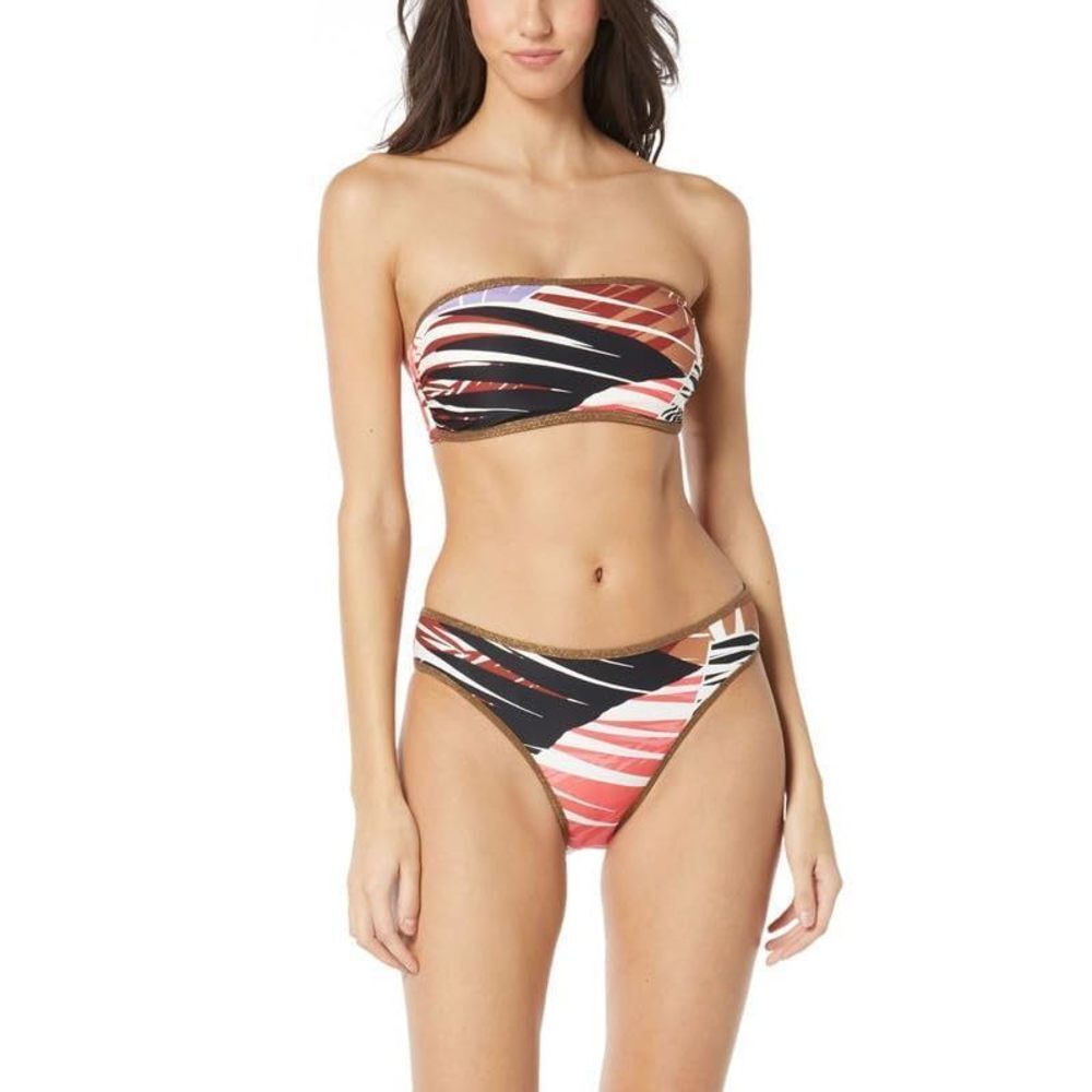 Vince Camuto Women's Reversible Bikini Bottoms Multicolor Riviera Palm Large